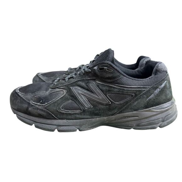 New Balance 990V4 Triple Black Running Shoes M990BB4 Men Size 14 4E Made in the - Picture 2 of 10